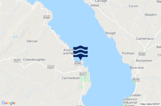 Mappa delle maree di Lambs Head, Ireland