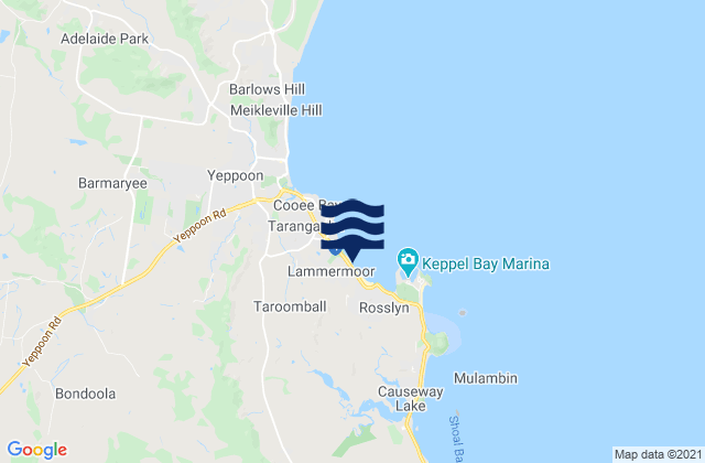 Mappa delle maree di Lammermoor Beach, Australia