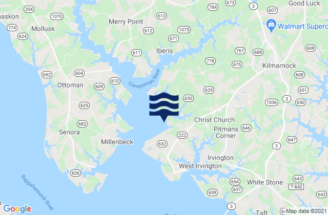 Mappa delle maree di Lancaster County, United States