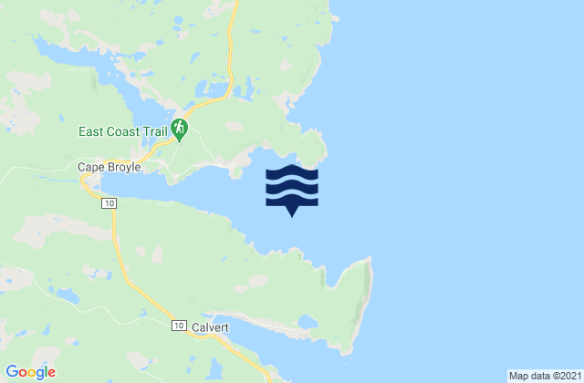 Mappa delle maree di Lance Cove, Canada