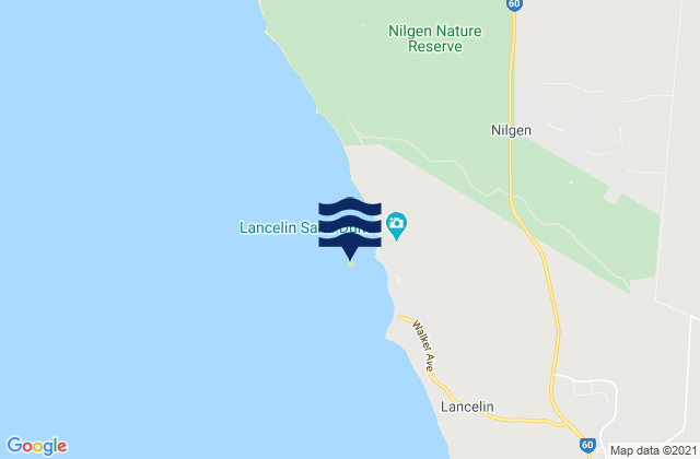 Mappa delle maree di Lancelin Island, Australia