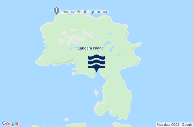 Mappa delle maree di Langara Island, Canada