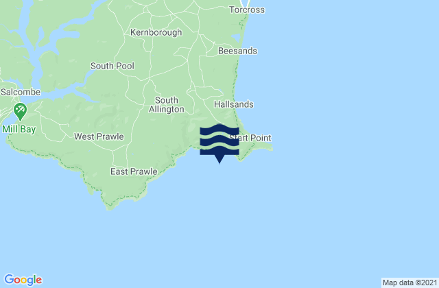 Mappa delle maree di Lannacombe Bay, United Kingdom