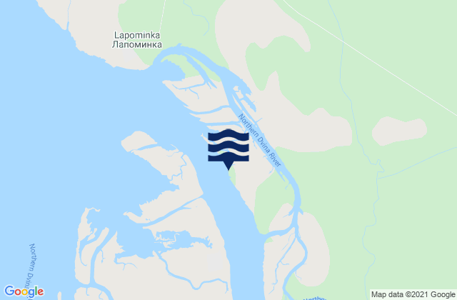Mappa delle maree di Lapominka Island, Russia