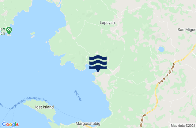 Mappa delle maree di Lapuyan, Philippines