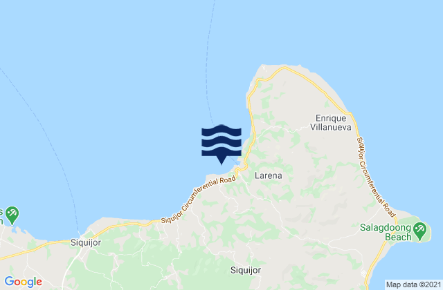 Mappa delle maree di Larena (Siquijor Island), Philippines