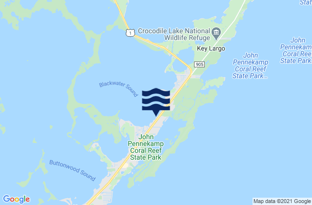 Mappa delle maree di Largo Sound (Key Largo), United States