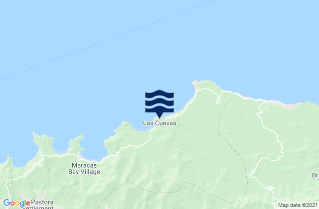 Mappa delle maree di Las Cuevas, Trinidad and Tobago