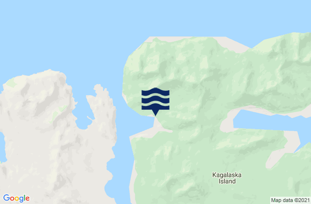 Mappa delle maree di Laska Cove Kagalaska Island, United States