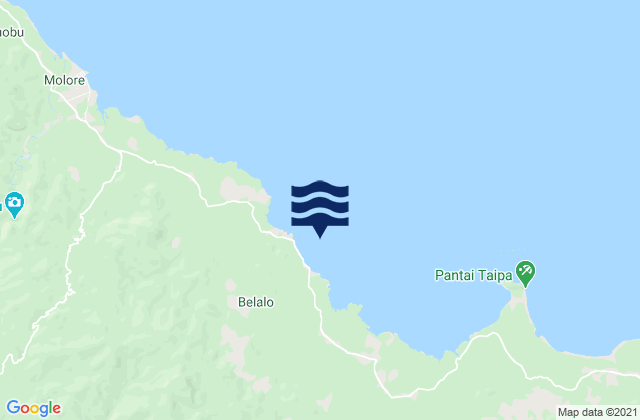 Mappa delle maree di Lasolo Bay, Indonesia
