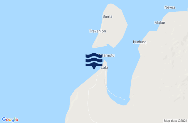 Mappa delle maree di Lata, Solomon Islands