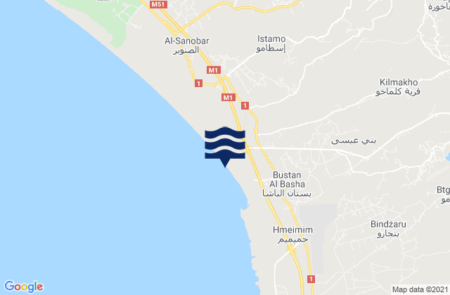 Mappa delle maree di Latakia Governorate, Syria
