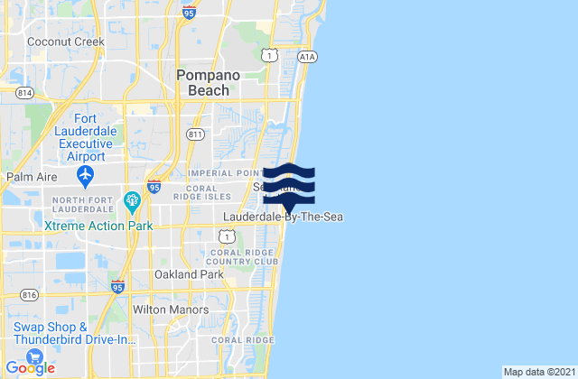Mappa delle maree di Lauderdale-by-the-Sea, United States