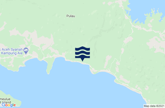 Mappa delle maree di Lauke, Indonesia