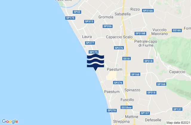 Mappa delle maree di Laura, Italy