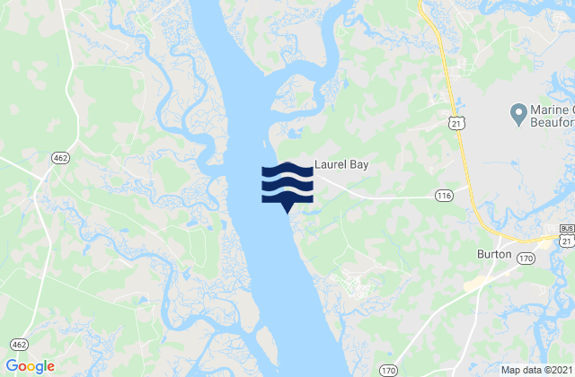 Mappa delle maree di Laurel Bay, United States