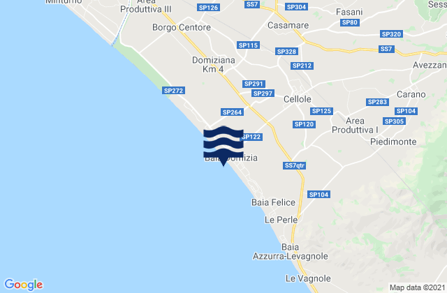 Mappa delle maree di Lauro, Italy