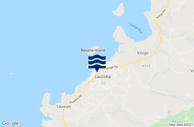 Mappa delle maree di Lautoka, Fiji
