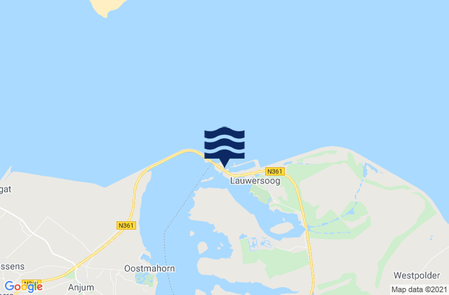 Mappa delle maree di Lauwersoog, Netherlands