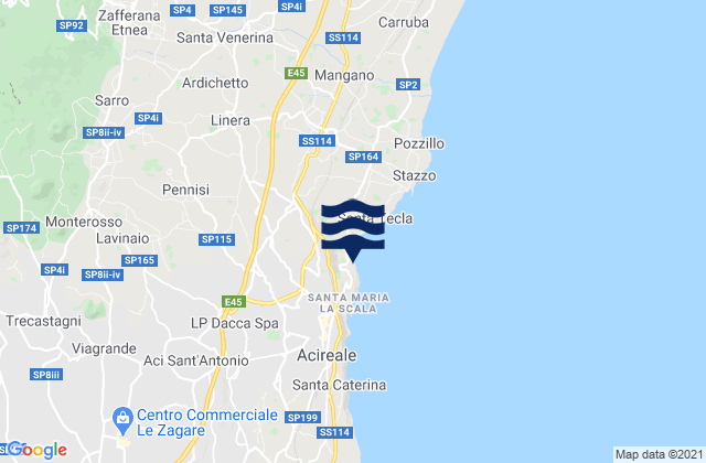 Mappa delle maree di Lavinaio-Monterosso, Italy