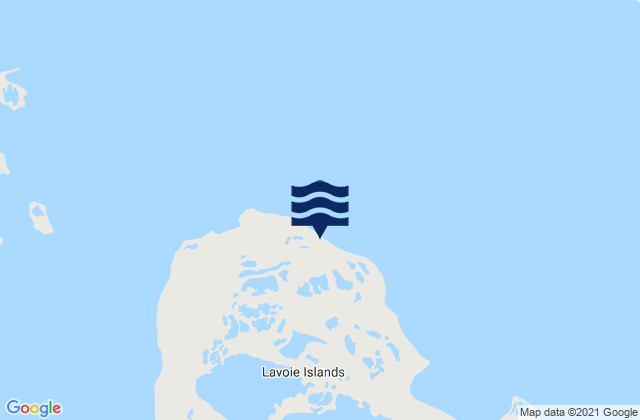 Mappa delle maree di Lavoie Islands, Canada