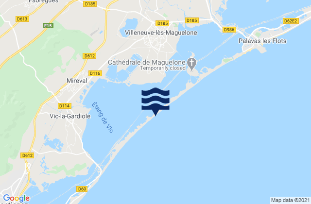 Mappa delle maree di Lavérune, France