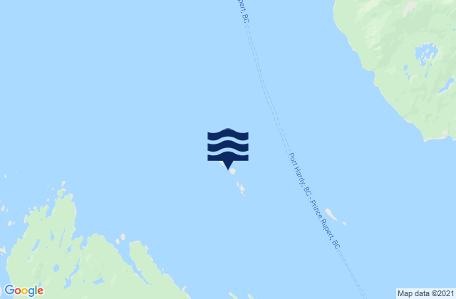 Mappa delle maree di Lawyer Islands, Canada