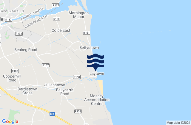Mappa delle maree di Laytown, Ireland