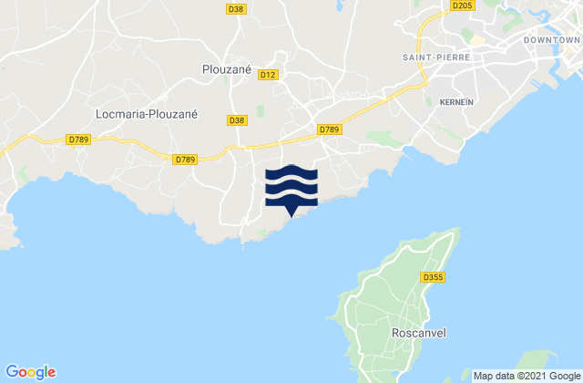 Mappa delle maree di Le Petit Minou, France