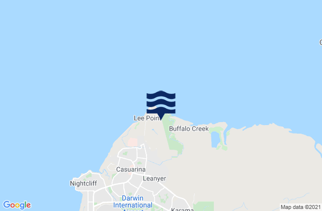 Mappa delle maree di Leanyer, Australia
