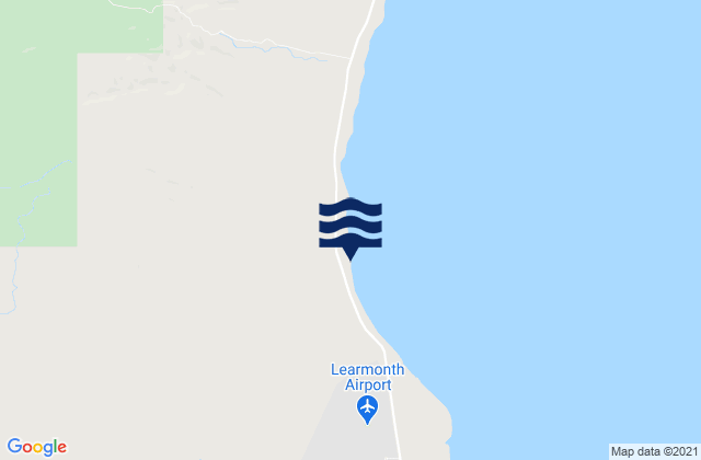 Mappa delle maree di Learmonth, Australia