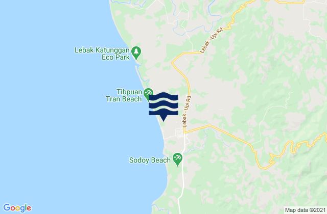 Mappa delle maree di Lebak, Philippines