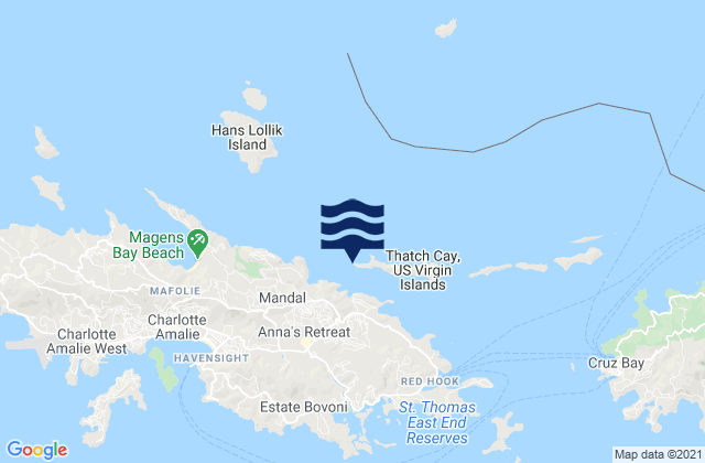 Mappa delle maree di Lee Point, U.S. Virgin Islands