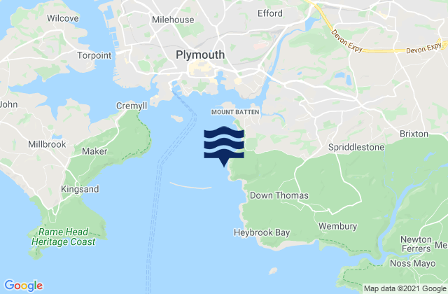 Mappa delle maree di Leekbed Bay, United Kingdom