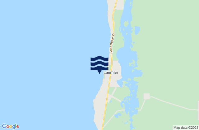 Mappa delle maree di Leeman, Australia