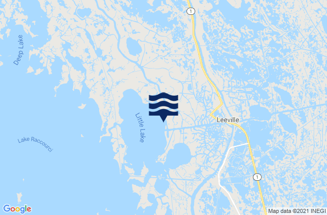 Mappa delle maree di Leeville Bayou Lafourche, United States