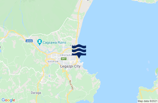 Mappa delle maree di Legaspi, Philippines