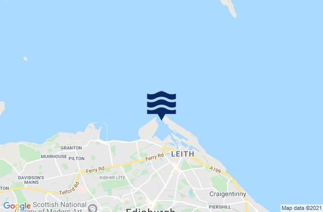 Mappa delle maree di Leith, United Kingdom