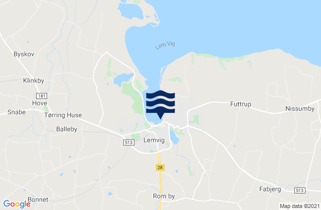 Mappa delle maree di Lemvig, Denmark