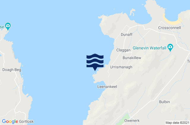 Mappa delle maree di Lenan Head, Ireland