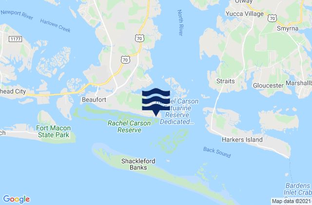 Mappa delle maree di Lenoxville Point, United States