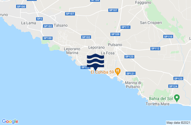 Mappa delle maree di Leporano, Italy