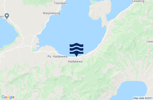 Mappa delle maree di Lerahinga, Indonesia
