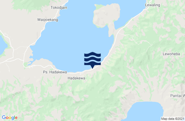 Mappa delle maree di Leramatang, Indonesia