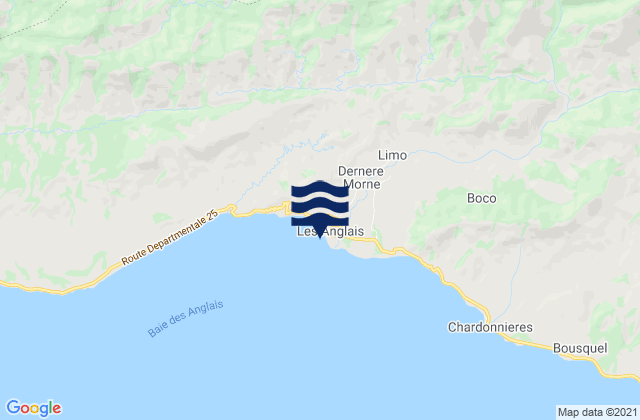 Mappa delle maree di Les Anglais, Haiti