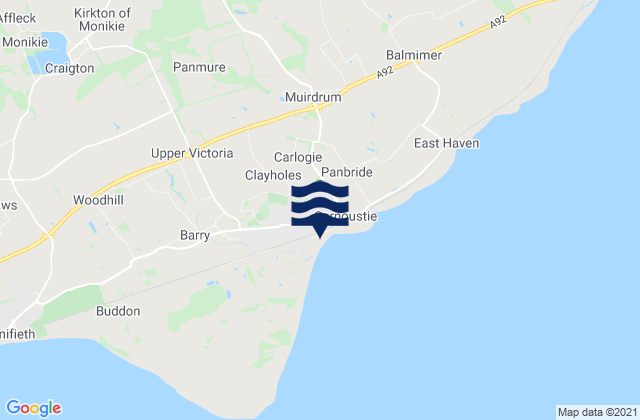 Mappa delle maree di Letham, United Kingdom