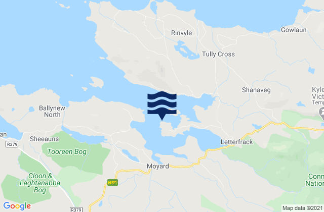 Mappa delle maree di Letterfrack, Ireland