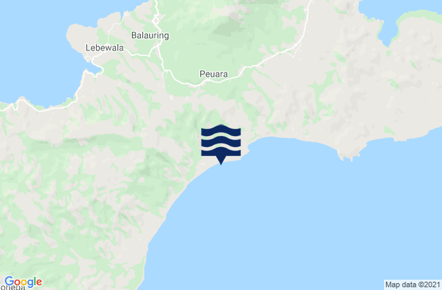 Mappa delle maree di Leubatang, Indonesia