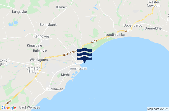 Mappa delle maree di Leven Beach, United Kingdom