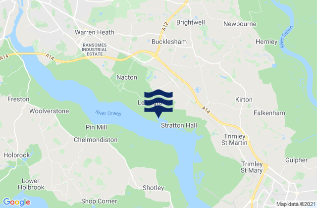 Mappa delle maree di Levington, United Kingdom